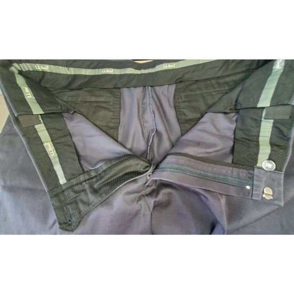 L.L. Bean Outlet Comfort Waist Size 40 Navy Blue Men Stretch Waist Dress Pants - Picture 8 of 12